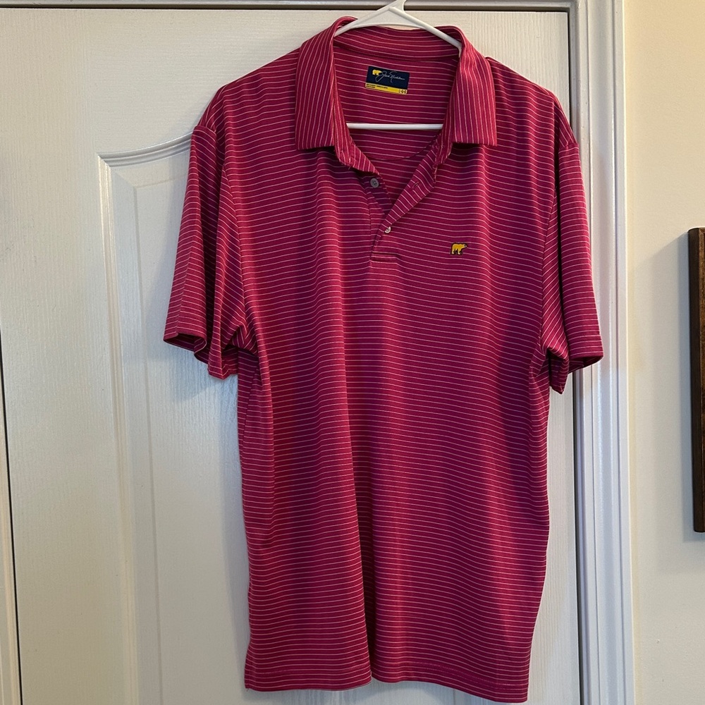Classic Pink Striped Polo Shirt